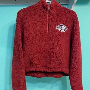 Fuzzy cropped dickies sweatshirt